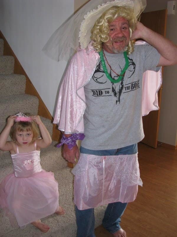 Granpa Steve couldn’t say ‘no’ when granddaughter Kaelyn Wieland of West Des Moines, Iowa, wanted to play dress up. She even got Granpa Steve to dance with her!